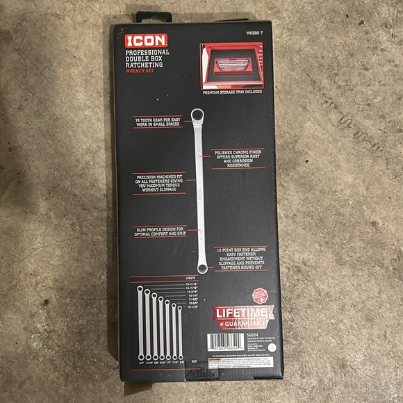 ICON PROFESSIONAL DOUBLE BOX RATCHETING WRENCH SET - Picture 4 of 12